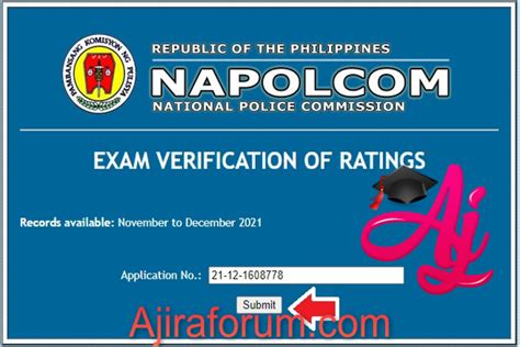 napolcom verification rating